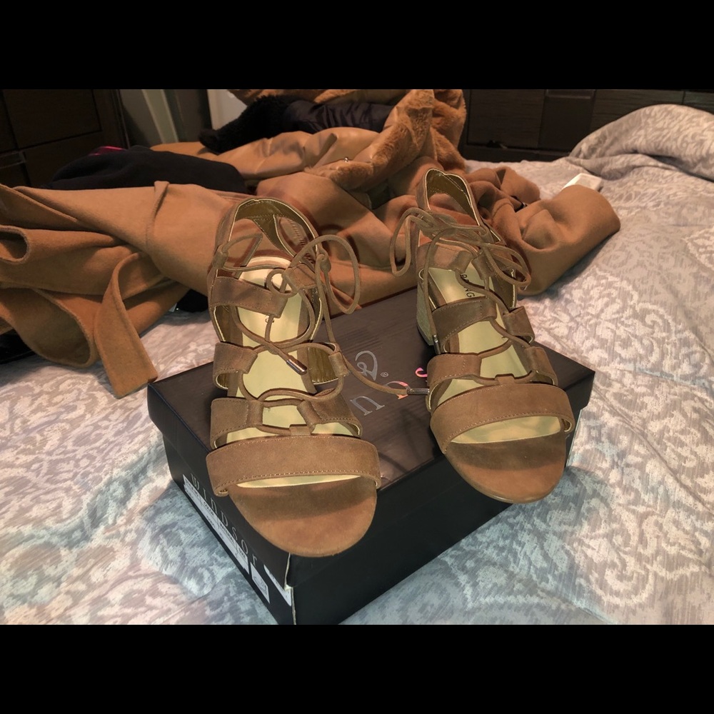 Brown Lace Up Sandals